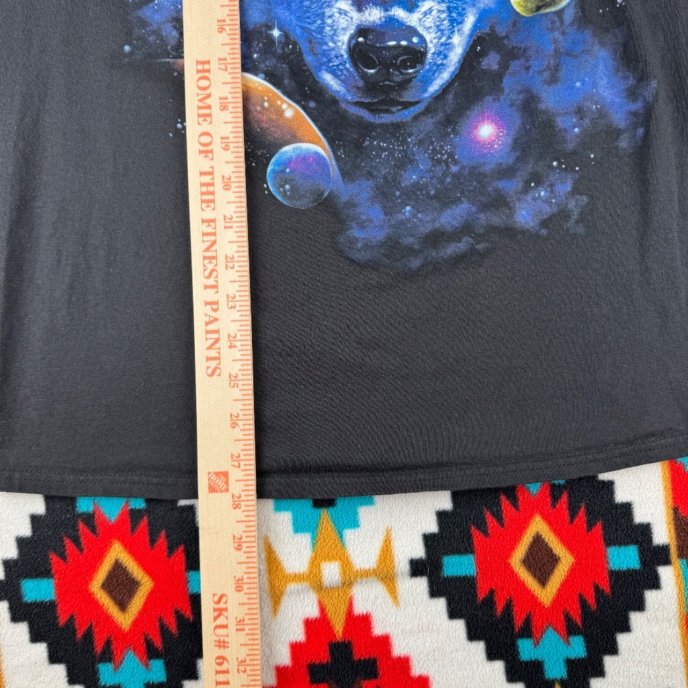 Cosmic wolf galaxy graphic t-shirt space wolf fantasy tee. - Picture 3 of 5